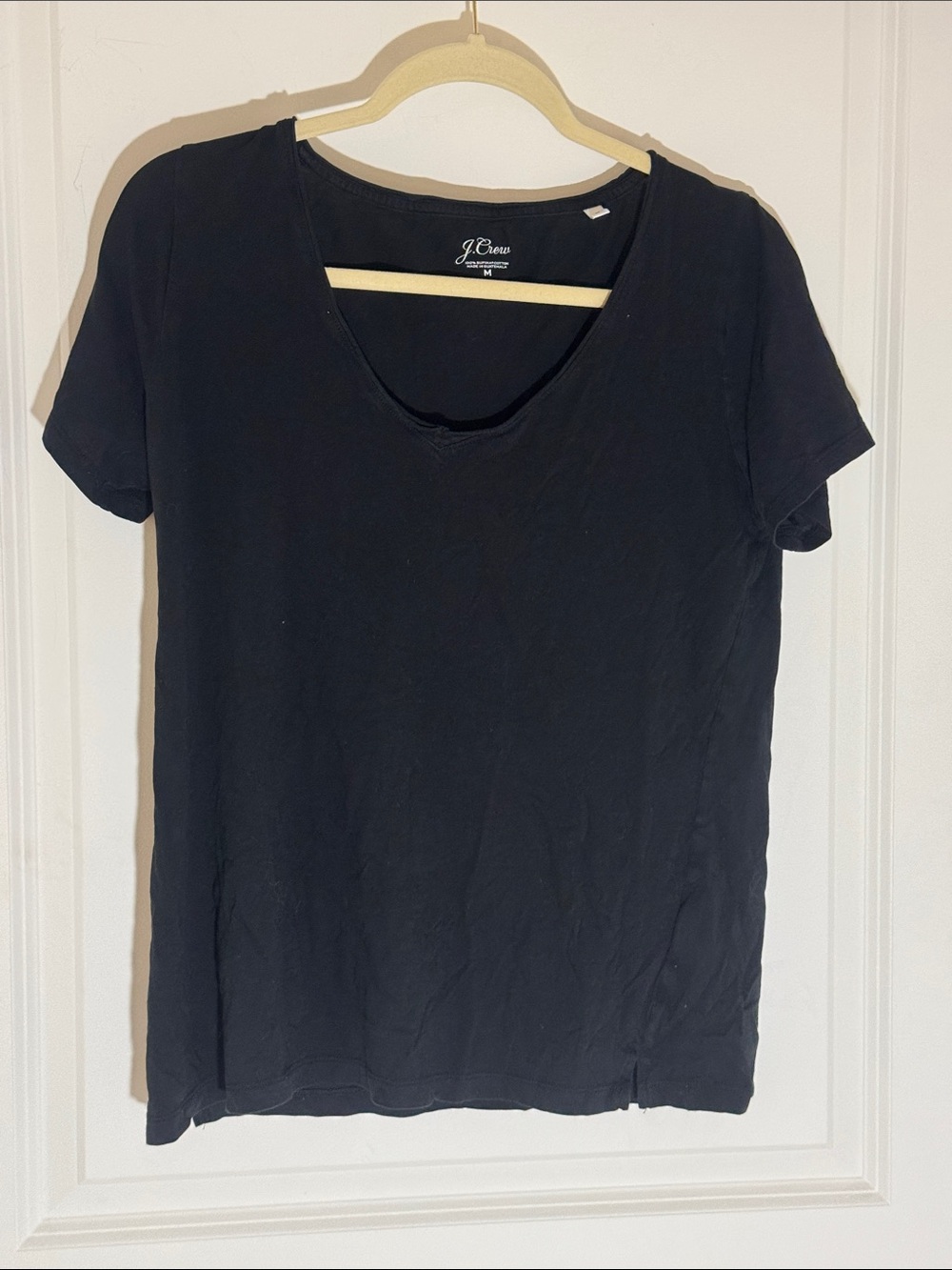 J. Crew Black V-Neck Short Sleeve Tee